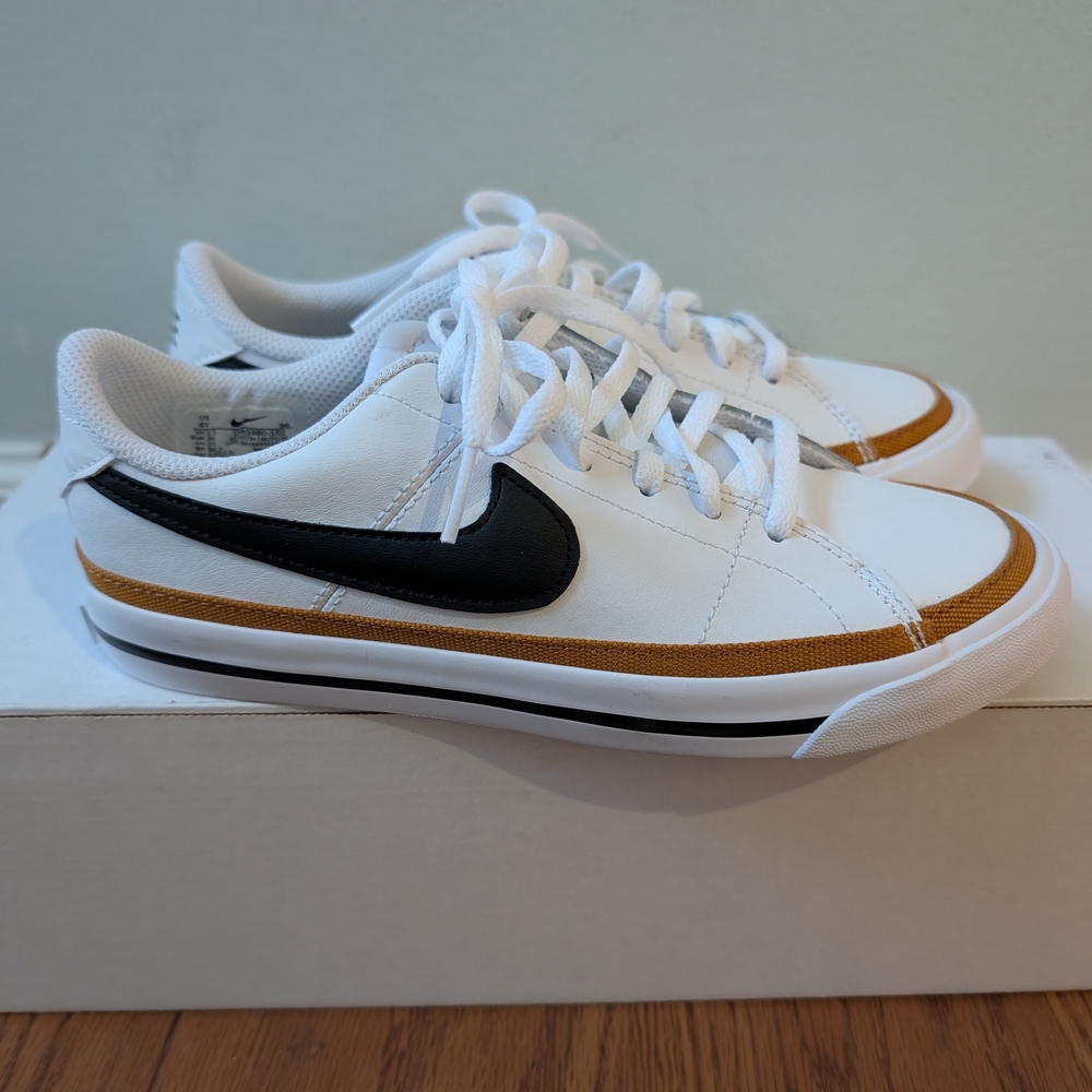 Youth White and Black Nike Court Legacy